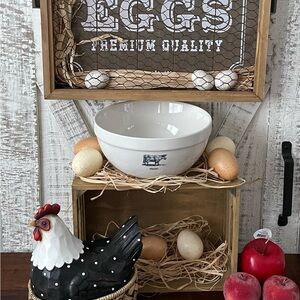 HTF Retired Rae Dunn Farm Line Medium Moo Mixing Bowl